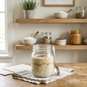 High Protein Overnight Oats Ingredients Hero Image