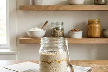 High Protein Overnight Oats Ingredients Hero Image